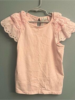 Janie and Jack Eyelet Ruffle Sleeve T-Shirt